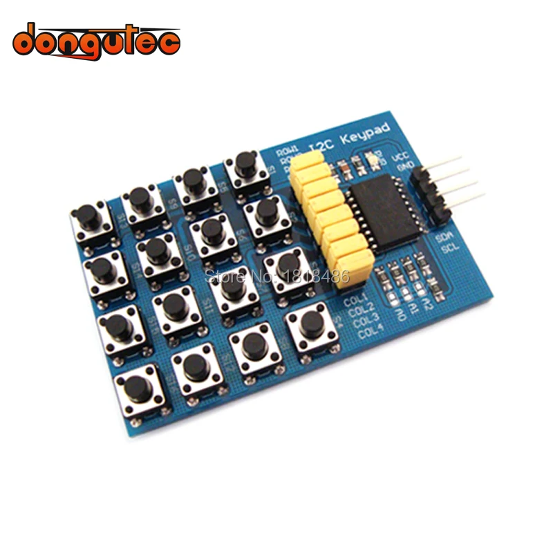 Модуль клавиатуры dongutec I2C с 16 клавишами 4x4 мембранный переключатель клавиатура 4*4
