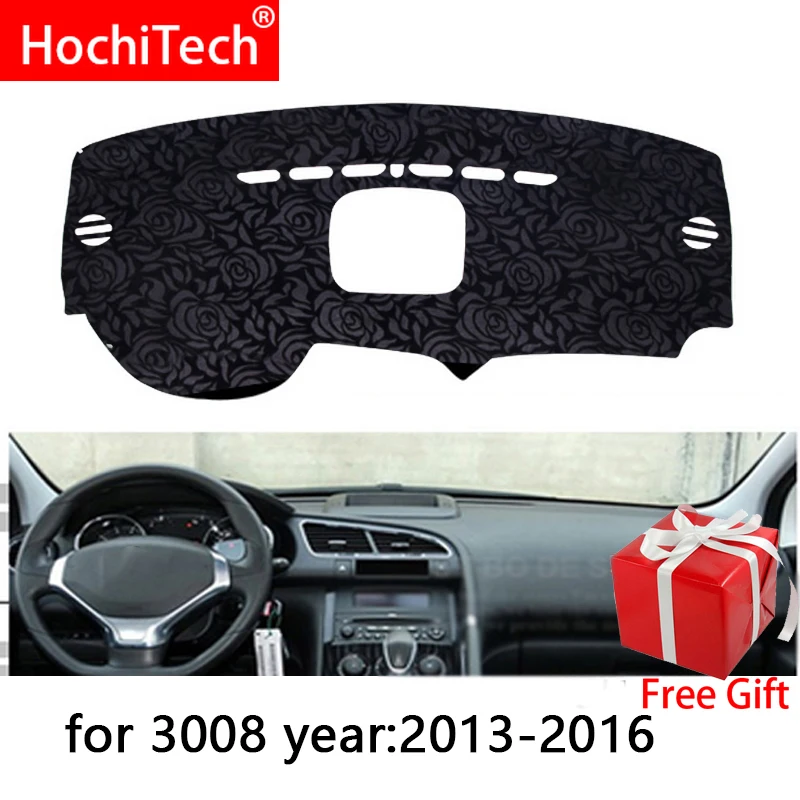 Нескользящий коврик для приборной панели с розовым рисунком накладка чехол