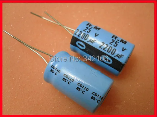 

Free Shipping!!! 5pcs Electrolytic capacitors / 25V/2200UF / Volume 16'' 27MM