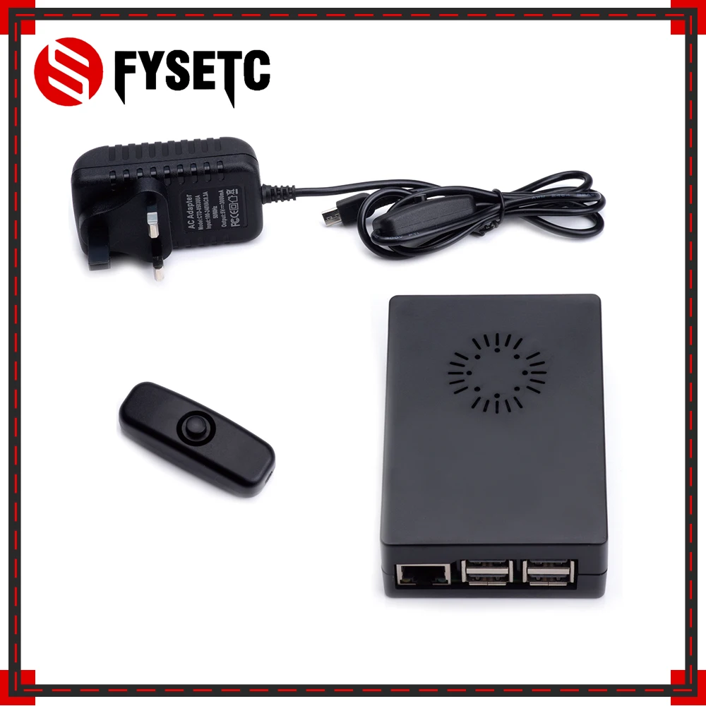 Raspberry Pi3 Модель B + чехол из АБС пластика черный корпус зарядное устройство 5 в 3 А