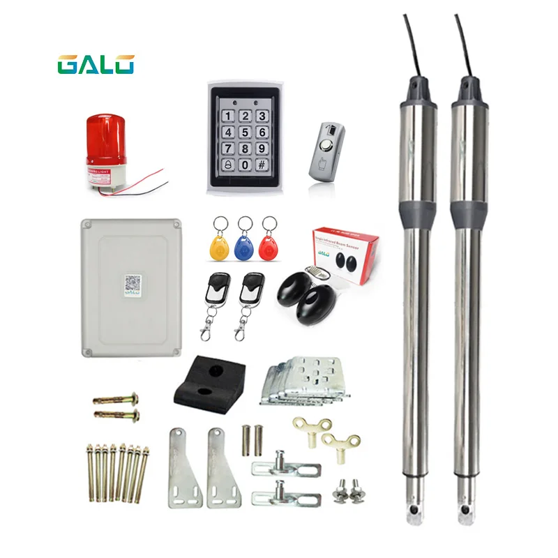 kit 14 GALO PKM-C01 двойной качели набор для открывания ворот, беспроводная клавиатура, GSM, пульт дистанционного управления Кол-во, вспышка света и фотоэлемент опционально - Цвет: kit 14