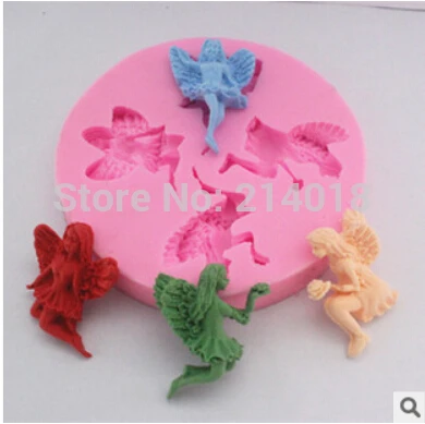 Моделирование Ангел Фея шоколадная форма для украшения тортов мастикой цветы