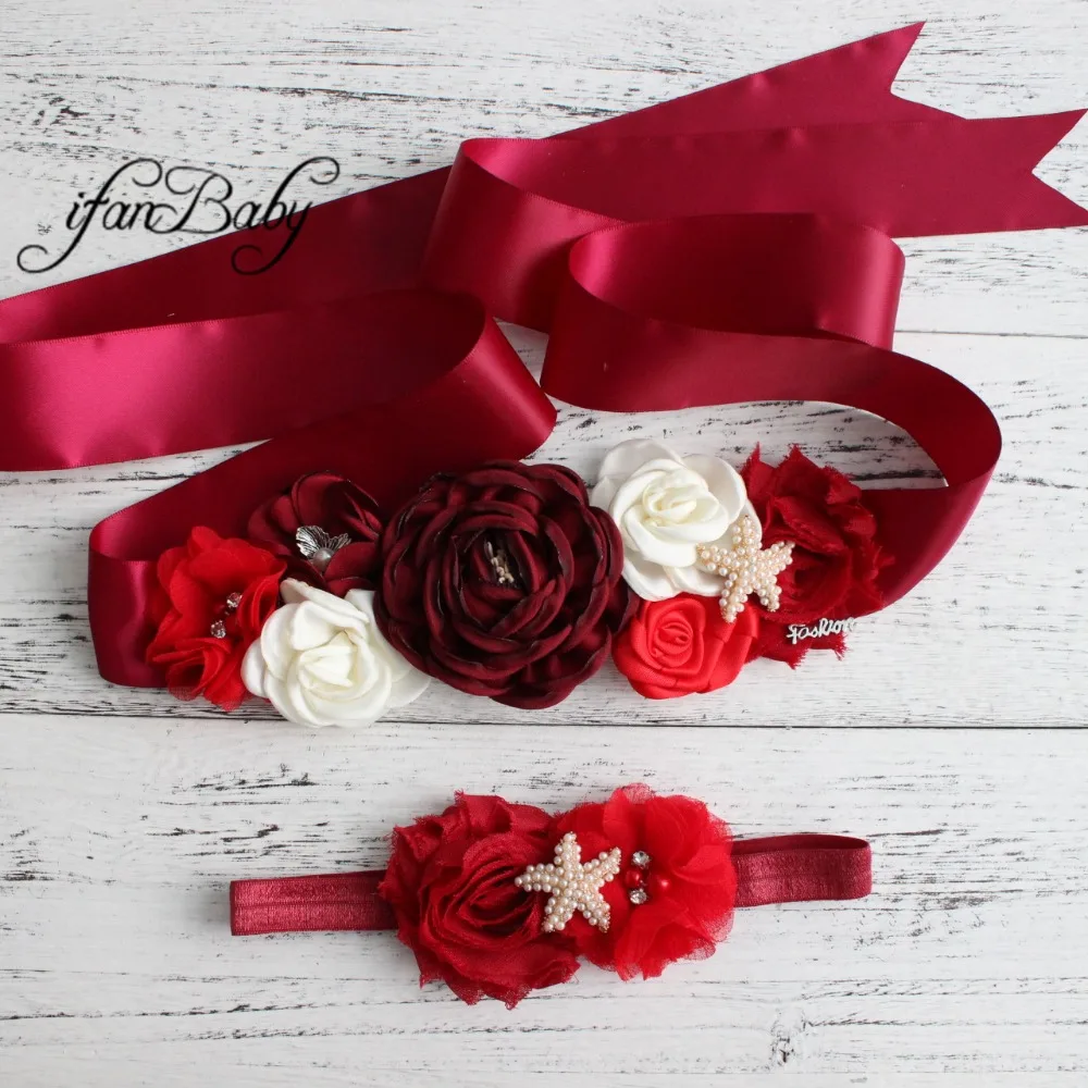 Цветочный пояс и повязка на голову ifanBaby |