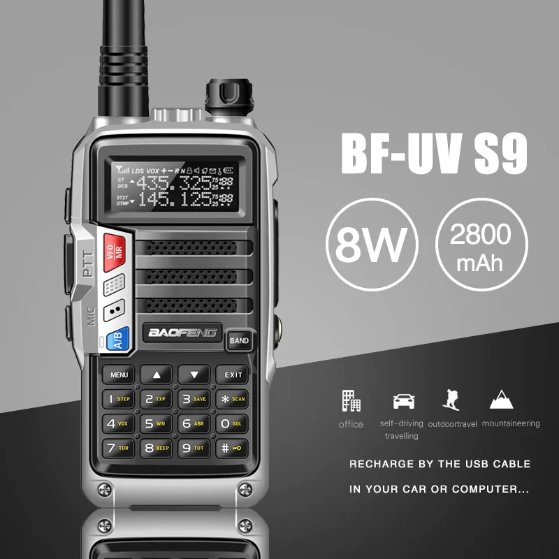 Рация Baofeng UV-S9 128 каналов 10 км 8 Вт/10 Вт | Мобильные телефоны и аксессуары