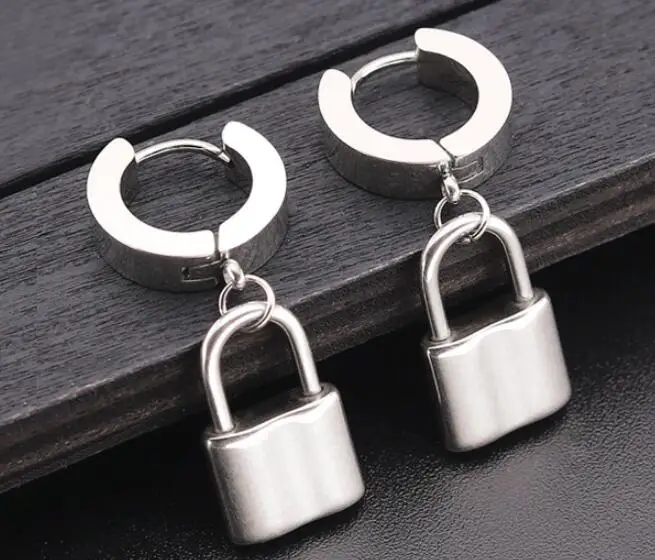 Серьги-кольца SaYao мужские из хирургической нержавеющей стали ювелирные