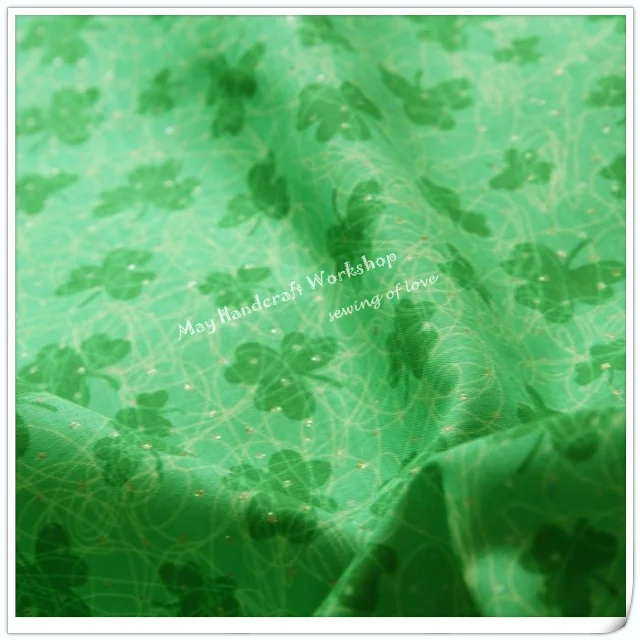 

New! Fresh Clover Printed Plain Cotton Fabric,110cmWidth Fabrics meter for Patchwork,Tissue,Table Cloth,Textile,Curtain