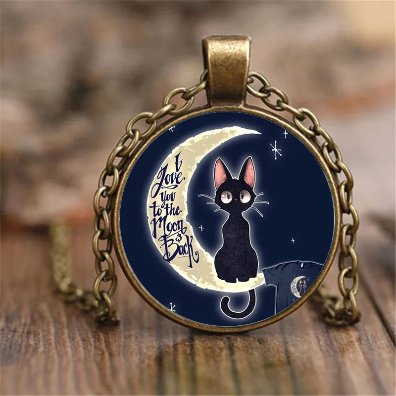 Новинка 2019 ожерелье с подвеской из тибетского серебристого кабошона I Love You To The Moon