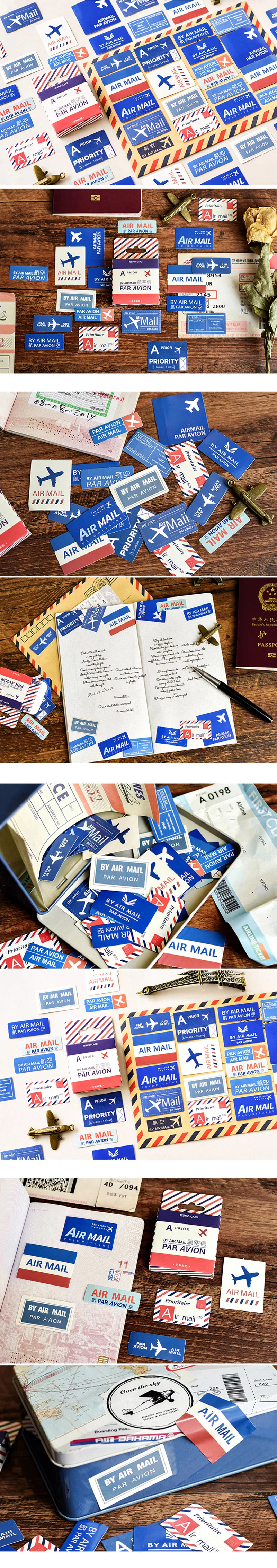 45 шт./кор. винтажная воздушная буква Postmark мини украшение бумажная наклейка украшение DIY альбом дневник sticker наклейка на этикетку