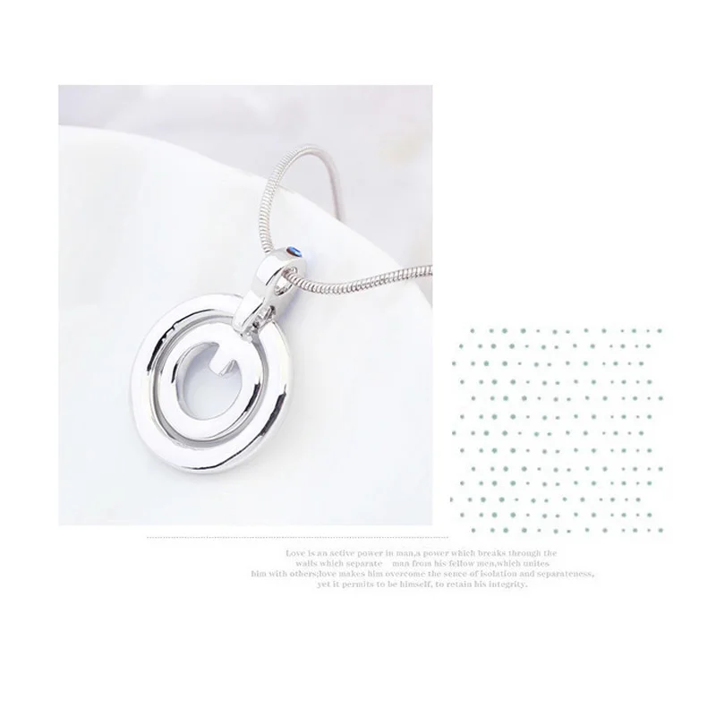 6 Цветов Мода Кристаллы ожерелье Платины Покрытием Кулон Ожерелье для женщин