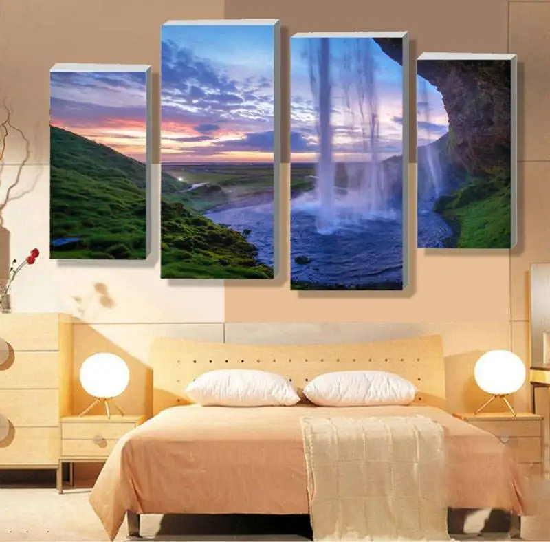 Современные Водопад высокой четкости изображения Печать на холсте украшения