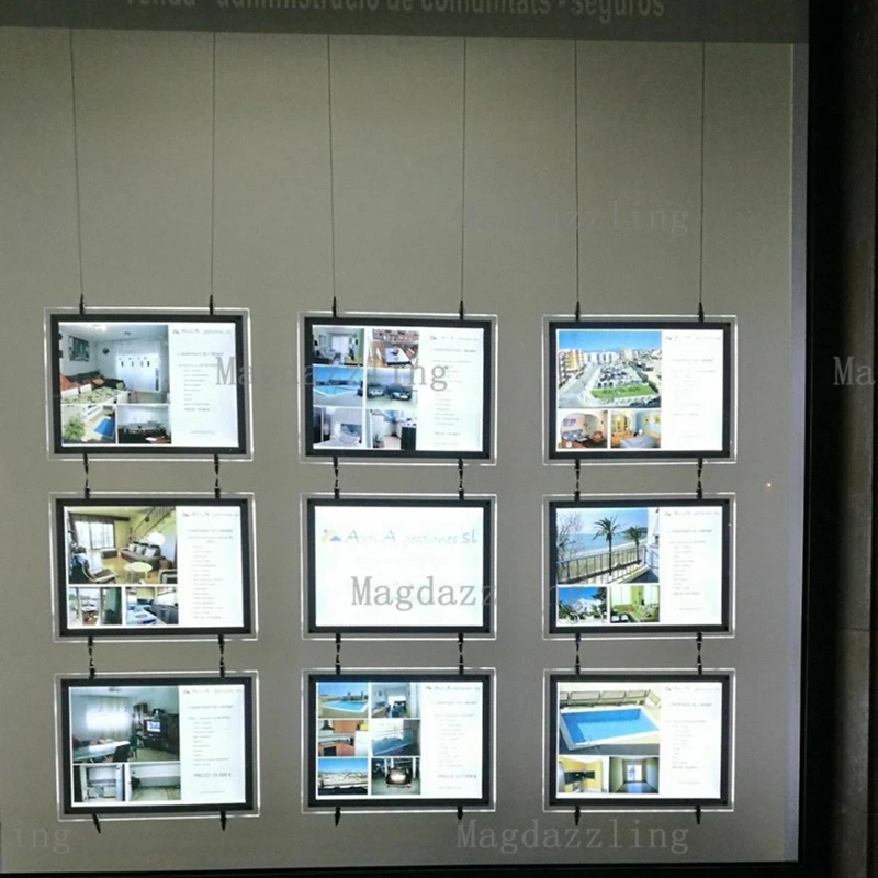 Двухсторонний пейзажный формат A3 светодиодный дисплей карманный светильник для