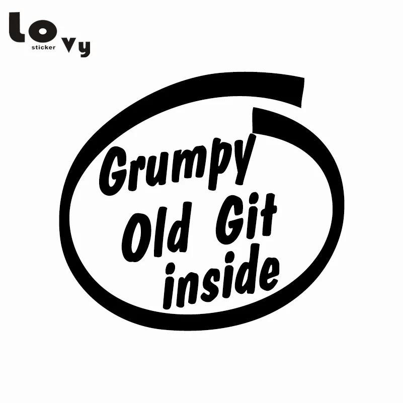GRUMPY OLD GIT внутри забавная наклейка для автомобилей Новинка Шутка Автомобильная
