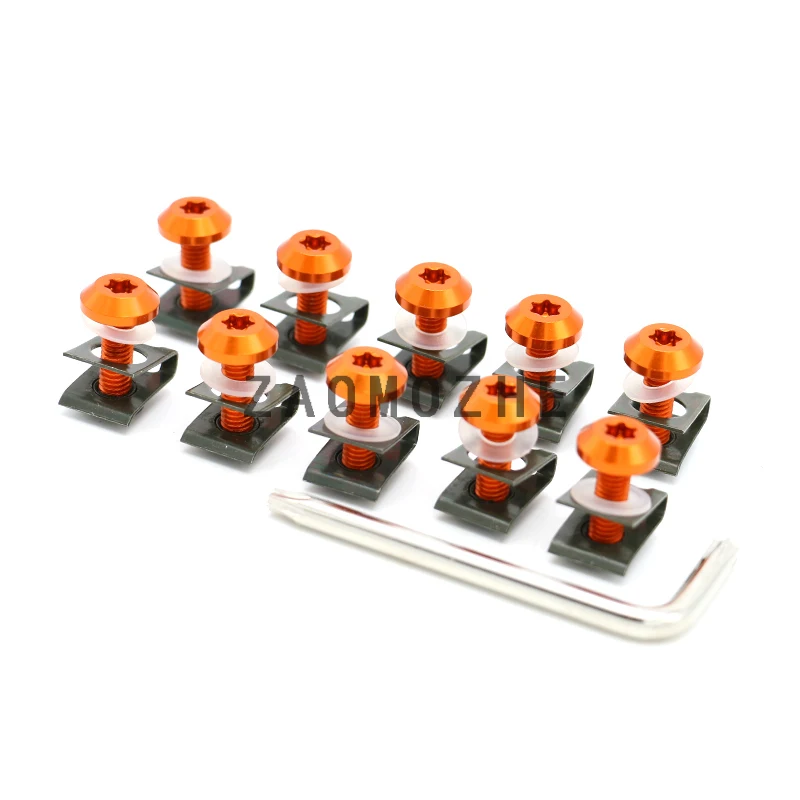 10 шт. 6 мм мотоциклетные Обтекатели корпуса рабочие винты Пружинные болты гайки