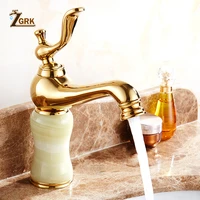 marble faucet hot and cold basin jade taps full copper gold bathroom faucet hand wash sink taps washbasin sink faucet