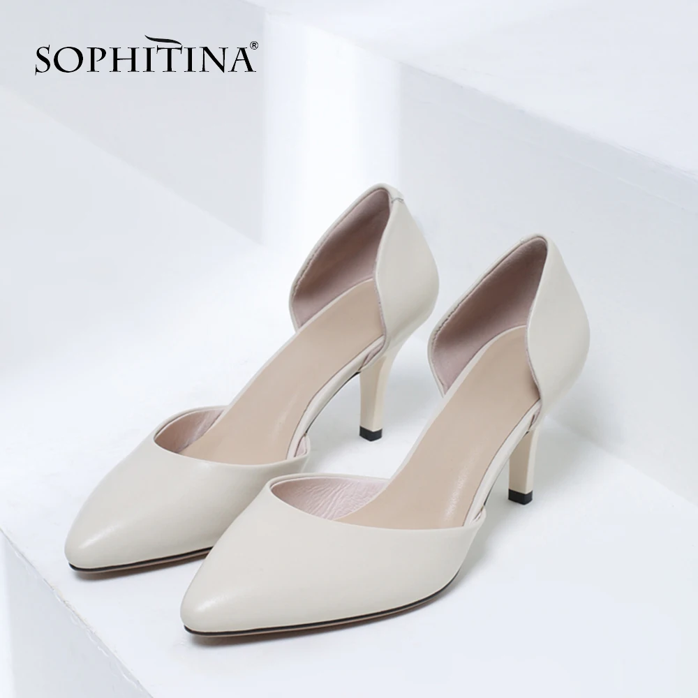 SOPHITINA/Новые Модные женские босоножки из натуральной кожи без застежки