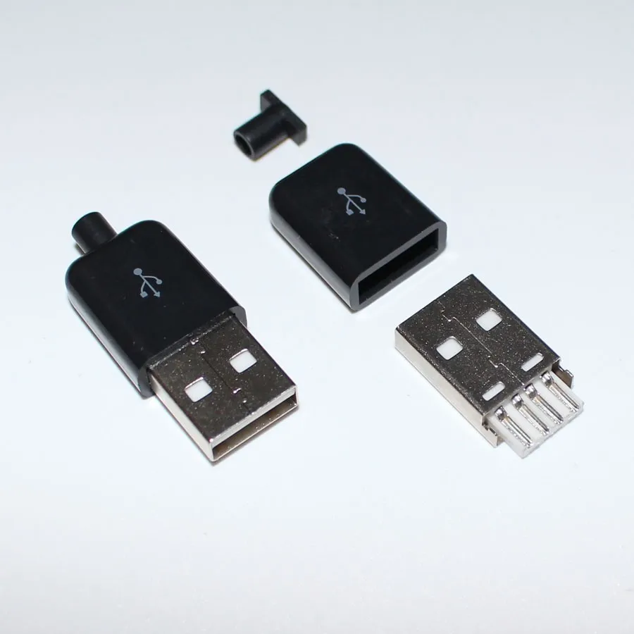 100 комплектов USB 5Pin сварочный тип разъем 3 в 1 никелированный позолоченный хвост