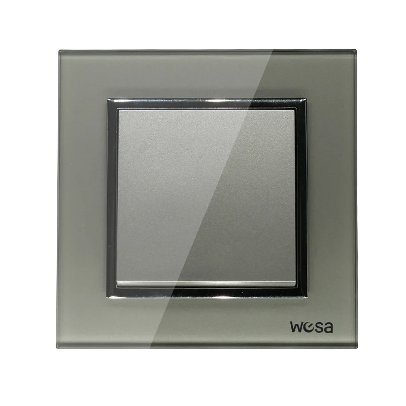 Новый дизайн 2019 настенный выключатель европейского стандарта роскошное серое