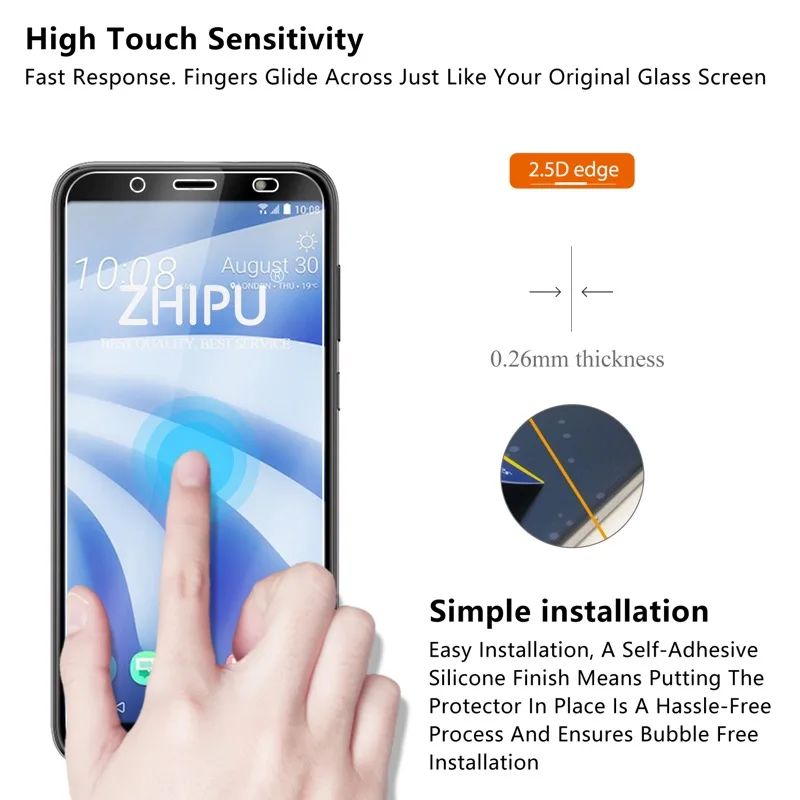 2.5D 0 26 мм 9H Премиум Закаленное стекло для HTC U12 Life защита экрана закаленная