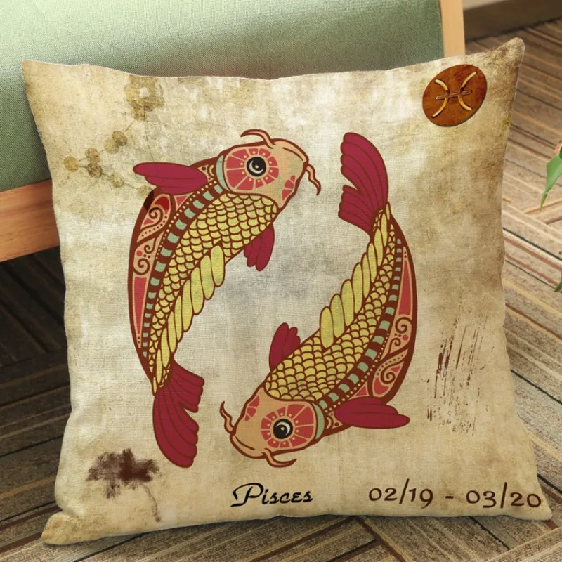 Декоративные подушки для дивана декоративные и стула 12 знаков зодиака Водолей