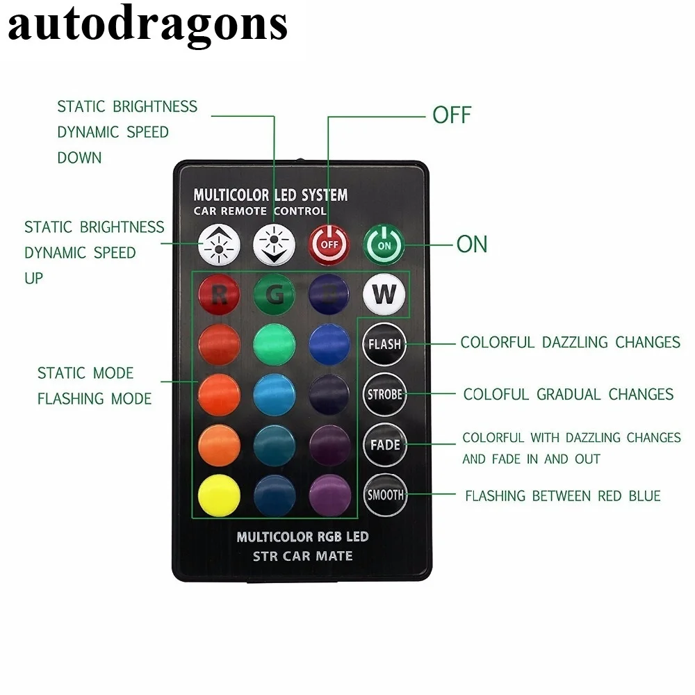 Autodragon 2x веселый стиль w5w T10 светодиодный 168 194 светильник пы чипы RGB 16 холодных