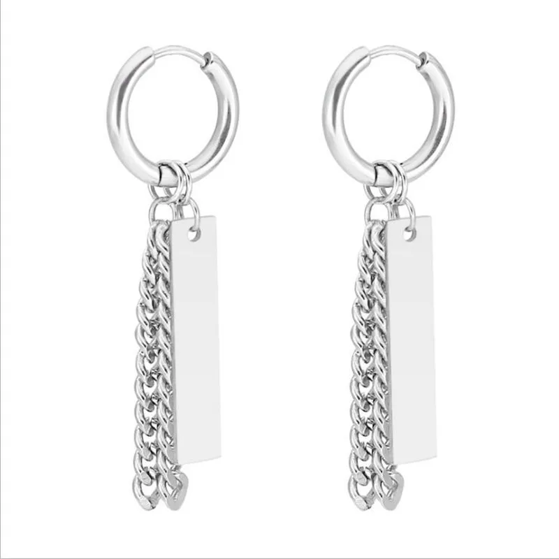 

Серьги-подвески из нержавеющей стали 316L, 2 цвета