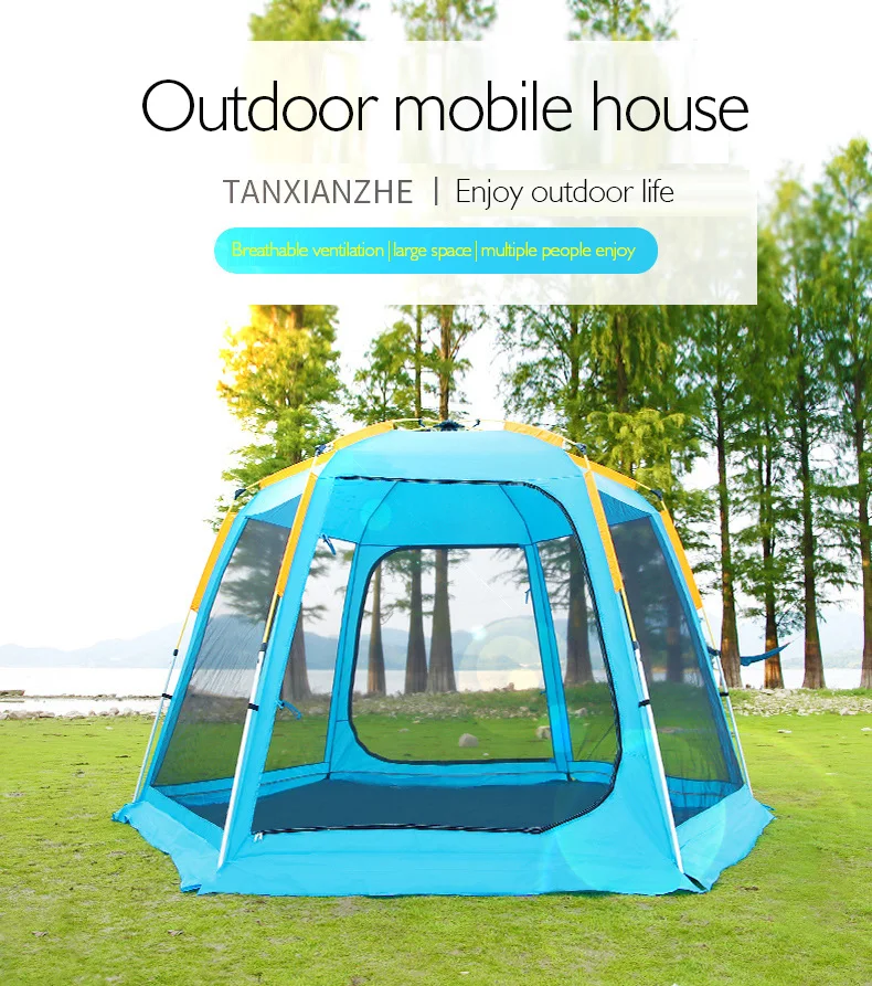 Tanxianzhe Explorer Наружная палатка для кемпинга 8 12 человек Телескопический алюминиевый
