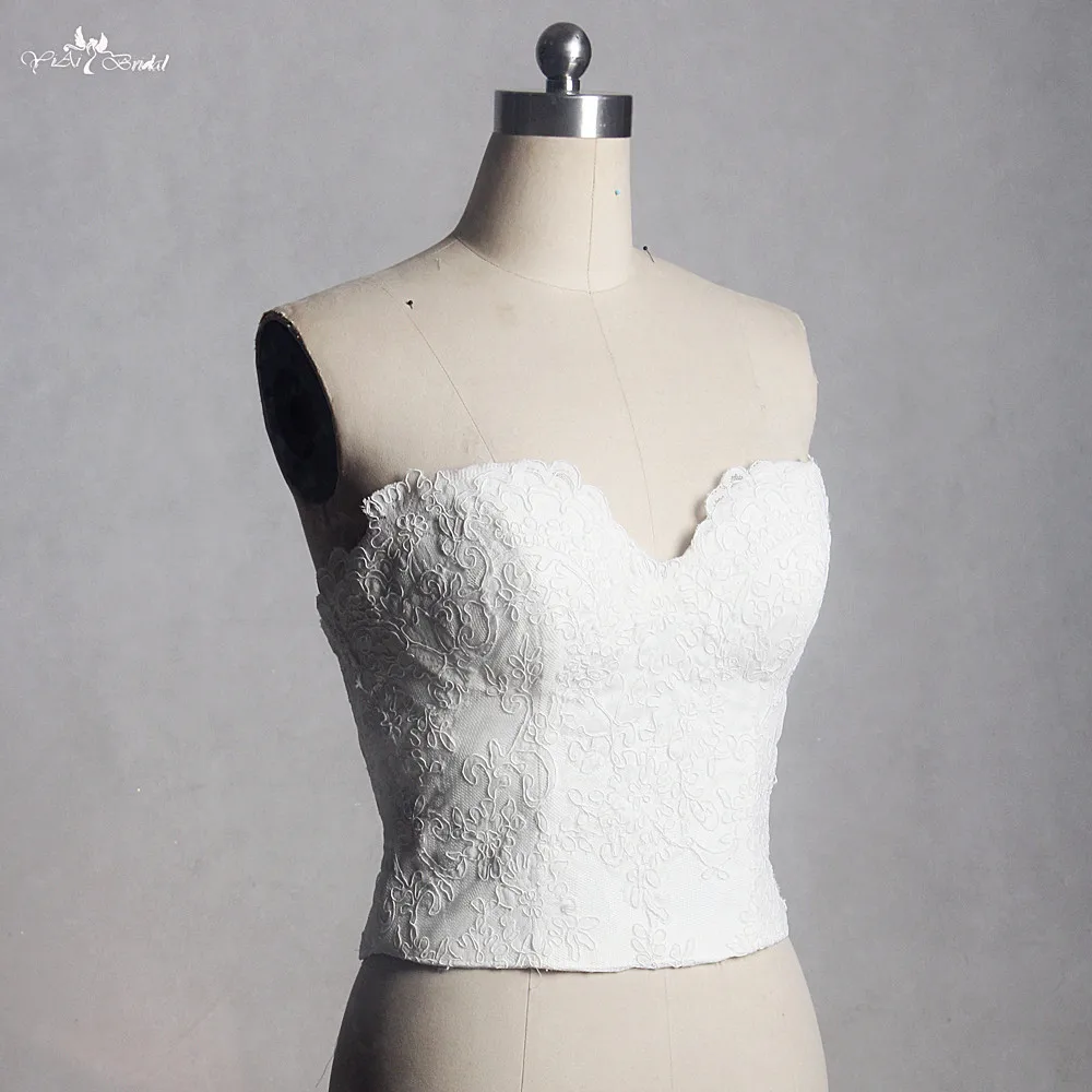 RST5 реальные фотографии Yiaibridal милое декольте Винтажный кружевной топ только
