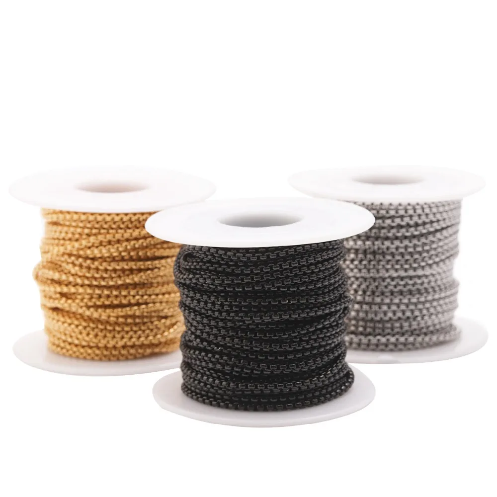 10 ярдов/рулон цепочка из нержавеющей стали для изготовления украшений 2 мм 5 3 |