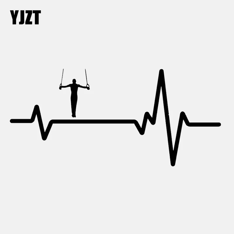 YJZT 16 8 см * 7 мужские кольца виниловые черные/серебряные автомобильные наклейки с