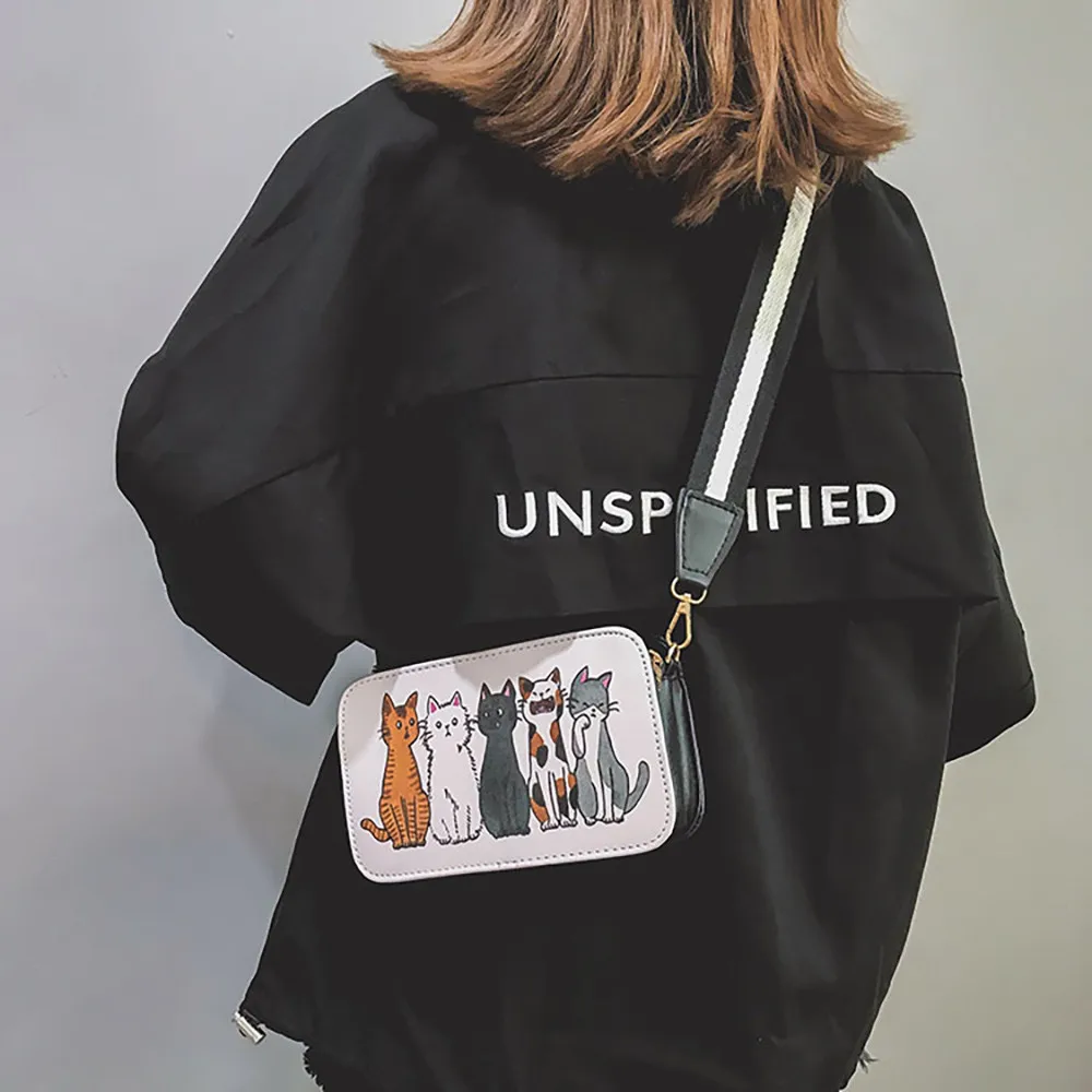 Женская сумка Ins на плечо с диагональным поперечным граффити модная маленькая