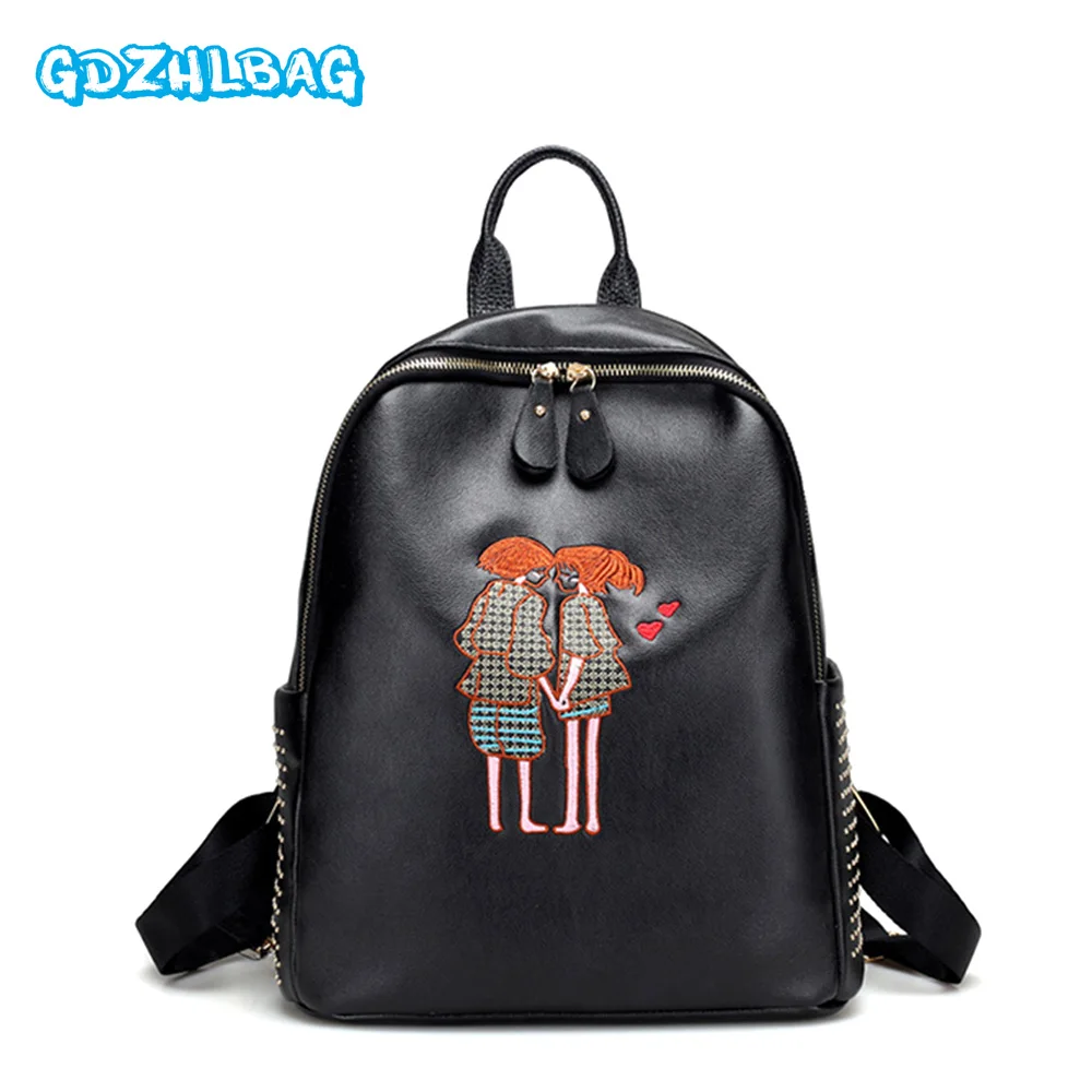 Gdzhlbag Для женщин рюкзак вышитые Блёстки для женщины оптовая продажа кожаный
