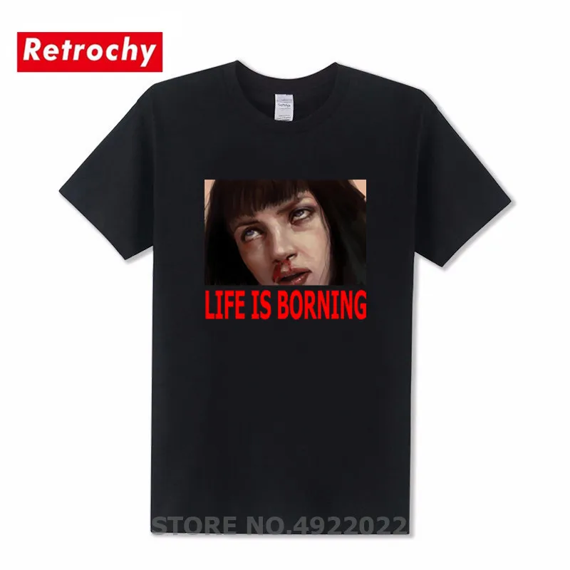 Модная футболка из целлюлозы Мужская хлопка с принтом Life is borning в виде героев