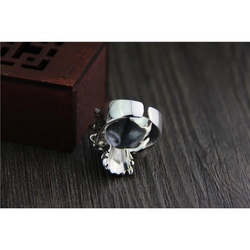 Подлинные часы Мужские Кольца Серебро s925 старинное кольцо с черепом ручная