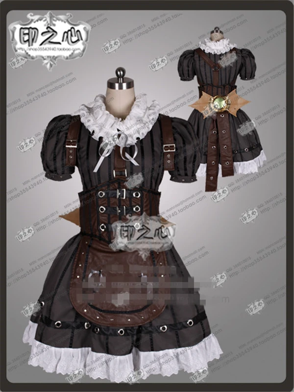 Аниме Алиса: безумие возвращается версия пара темный цвет платье косплей костюм