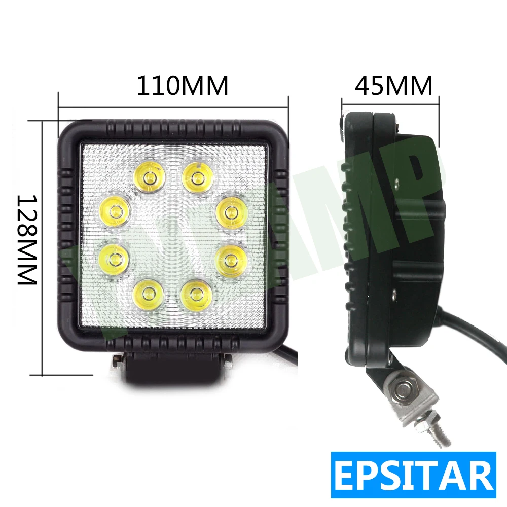YNROAD 4 inch 24W Led work light spot/flood beam for offload truck use 8pcs*3W epsitar leds IP67 1680LM | Автомобили и мотоциклы