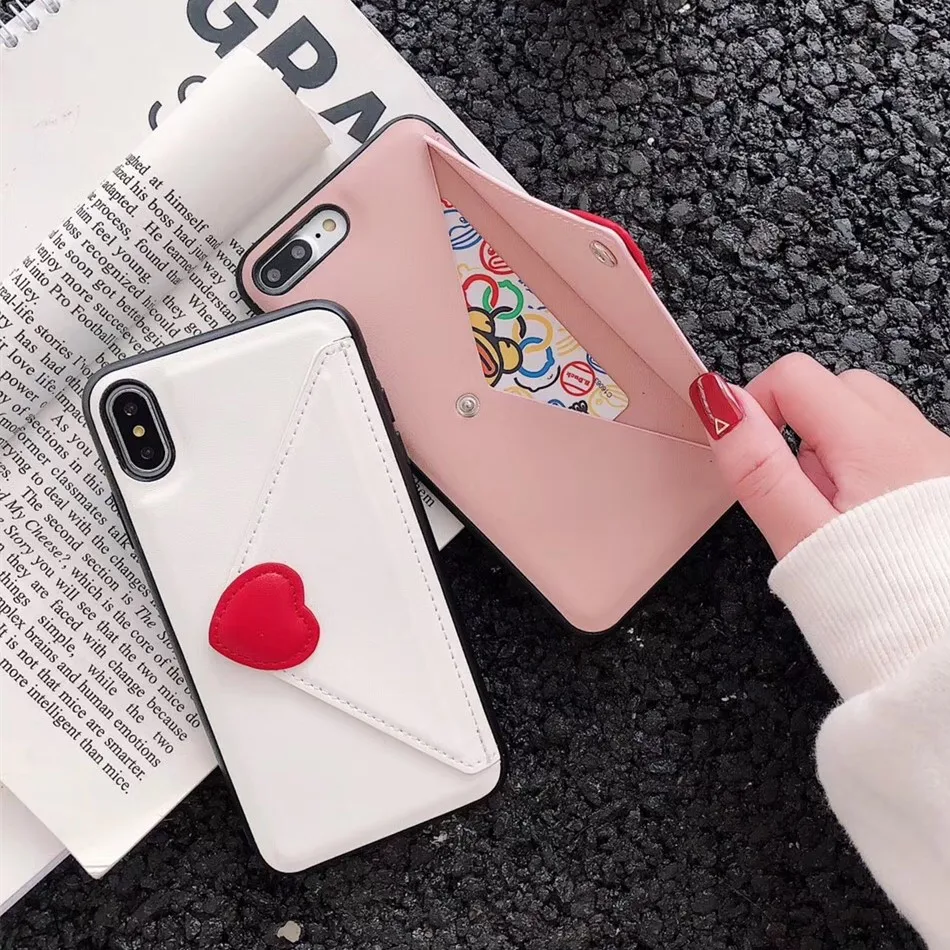 QJW Мода Любовь Сердце кожаный бумажник телефонные чехлы для iPhone XS Max XR 8 плюс 7 plus 6/6