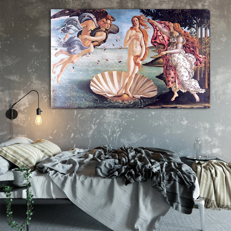 Холст плакат Botticelli художественная роспись Настенная картина Европейский с классическим принтом гостиная Рождение Венеры весеннее украшение