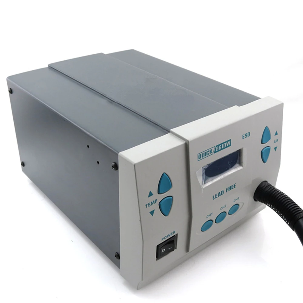 1000W Quick 861DW lead-free hot air gun soldering station Intelligent digital display BGA rework For PCB chip repair | Инструменты