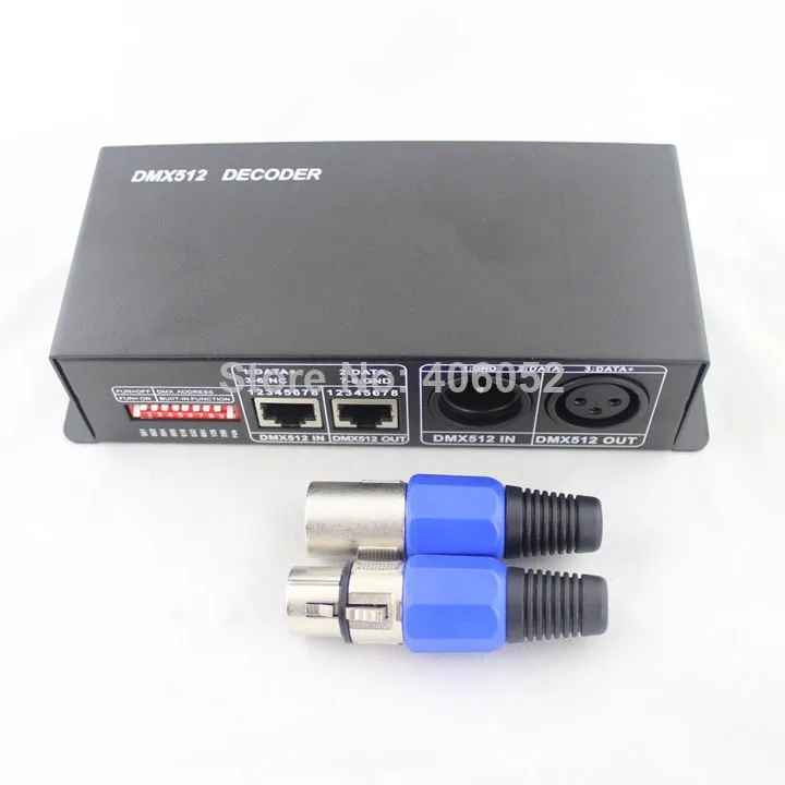 Декодер DMX512 4CH 4x8A для RGB светодиодной ленты 12 в 24 В постоянного тока бесплатная
