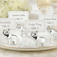 silver elephant name number menu table place card holder clip wedding party reception favor table decoration s2017107