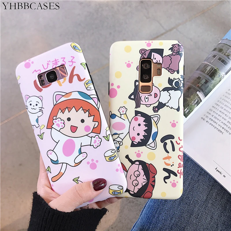 YHBBCASES Япония мультфильм мягкий чехол для Samsung Galaxy S8 S9 Plus милый Comical Maruko Телефон Note 8