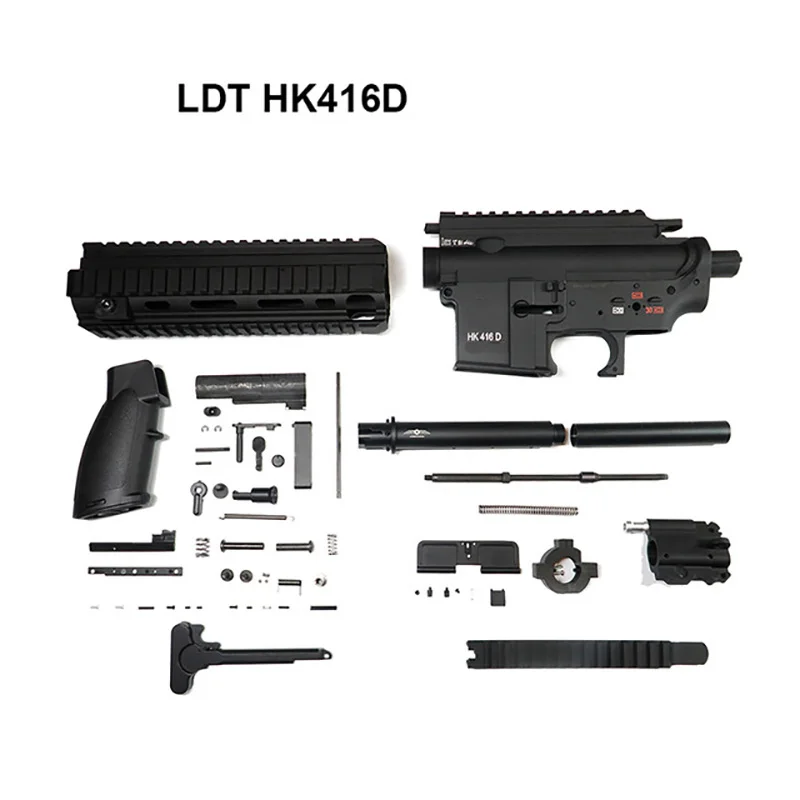 a set Игрушечный пистолет новая игра модель cs тактика LDT HK416 gen V2 416 гель-шарик пистолет нейлон Модернизированный материал сплит корпус коробки хобби T141 - Цвет: a set