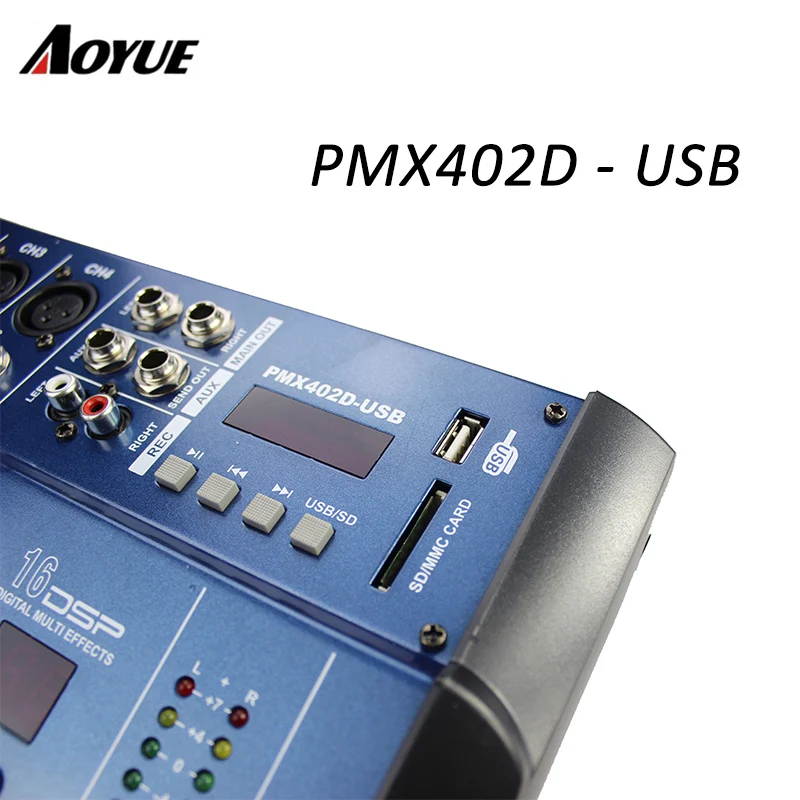 Музыка DJ цифровой интерфейс USB аудио микшер PMX402D с 4 каналов |