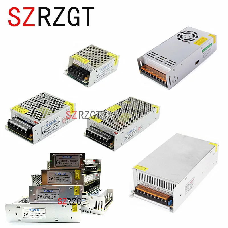 AC110V-220V для DC5V/12 V 1A 2A 3A 5A 10A 15A 20A 30A 40A 50A переключатель Питание Драйвер адаптер Светодиодные ленты светильник
