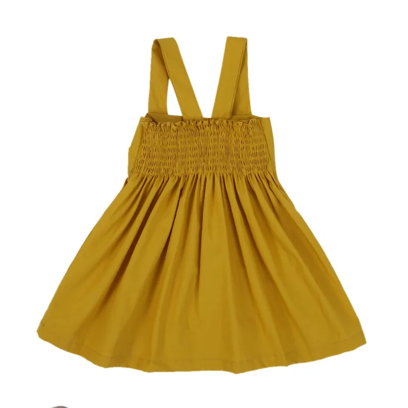 Красивое однотонное платье с большим бантом для маленьких девочек | Детская