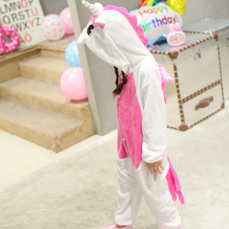EOICIOI Новые пижамы детские зимние животные мультфильм единорог одиси костюм