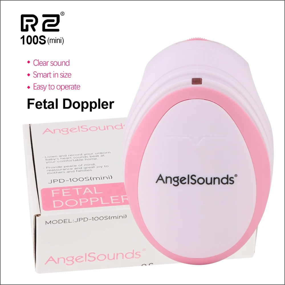 

RZ Mini Household Fetal Doppler Prenatal Pocket Baby Ultrasound Detector Angel Sound Heartbeat Pregnant Doppler Monitor 100Smini