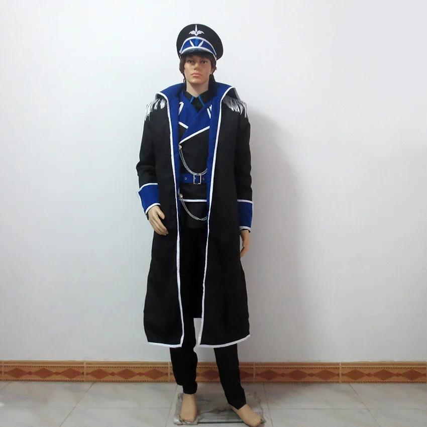 Elsword Lu Ciel Ice Loading Navy Dress Christmas Party Halloween Uniform Outfit Cosplay Costume Customize Any Size