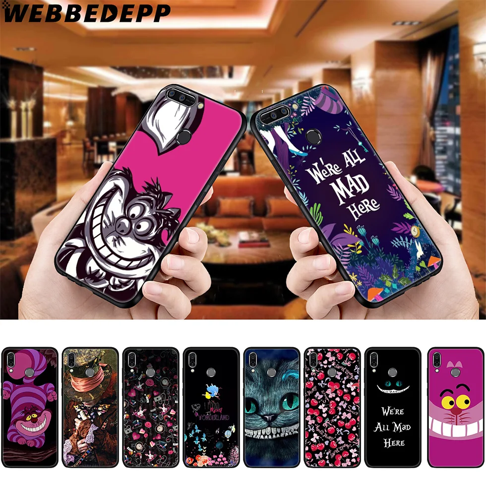 WEBBEDEPP Алиса в стране чудес мягкий чехол для Huawei P8 P9 P10 P20 P30 Lite Pro P Smart Z Plus 2019 Y6 Prime 2018