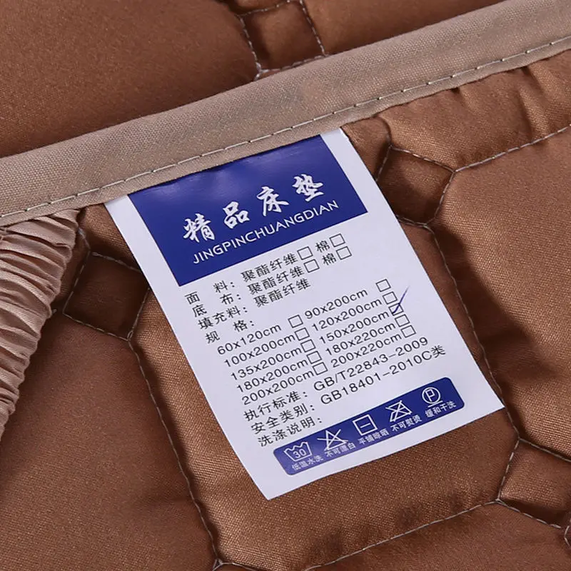 Новинка 2017 однотонный моющийся защитный матрас полноразмерный гипоаллергенный